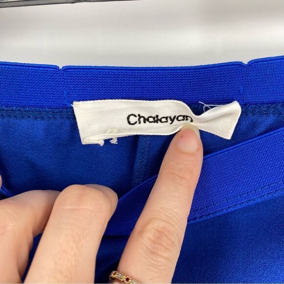 Chalayan Women’s Luxury Leggings Pants Blue size 44 / 10US - Picture 3 of 5
